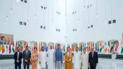 All-oarty delegation meets Saudi Arabia's Minister of State Adel Al-Jubeir (Image Credit: X/@IndianEmbRiyadh)