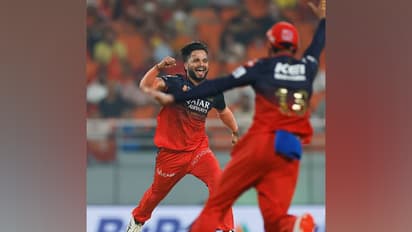 Suyash Sharma celebrating (Photo: @RCBTweets/X)