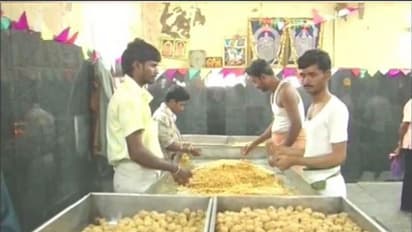 Laddus being prepared in Tirupati, Andhra Pradesh. (Photo/ANI)