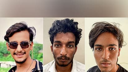 Pictures of Vishal Chauhan, Raj Kushwaha and Akash Rajput, the three accused in the Raja Raghuvanshi murder case (Photo/ANI)