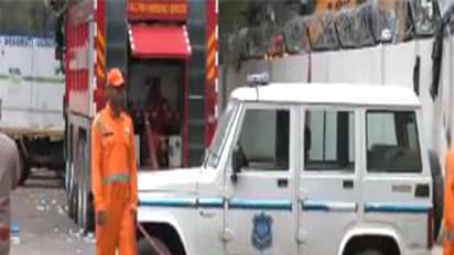 NDRF personnel at the AI-171 crash site in Ahmedabad search of survivors on June 13, 2025(Photo/ANI)