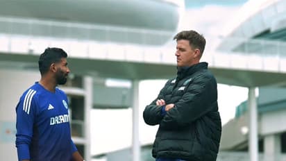 Jasprit Bumrah and bowling coach Morne Morkel (Photo: BCCI) 
