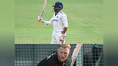 Ravindra Jadeja and Ben Stokes. (Photo- @BCCI X and ICC)