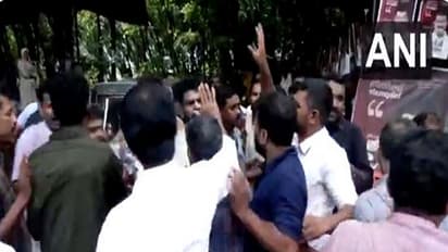 UDF and LDF workers enter into a scuffle with each other in Kurumbalangod of Malappuram district on Thursday. (Photo/ANI)