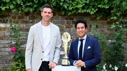 James Anderson and Sachin Tendulkar (Photo: X/@BCCI)