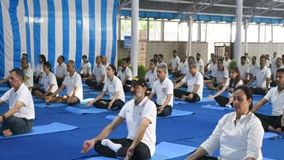International Day of Yoga celebrated at Air Force Station in Delhi (Photo/X/@IAF_MCC)