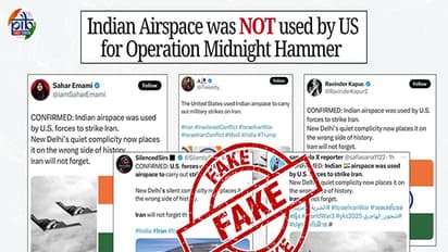 PIB debunks US using Indian airspace for strikes on Iran. (Photo/PIBFactCheck)