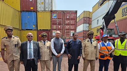 Cameroon's Minister of Territorial Administration Paul Atanga Nji and India's High Commissioner to Cameroon,Vijay Khanduja (Image Credit: Facebook/IndiainCameroon)