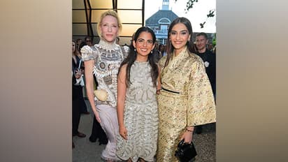 Isha Ambani, Sonam Kapoor with Cate Blanchett (Image source: Instagram)