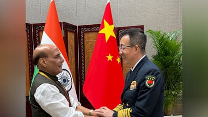 Defence Minister Rajnath Singh, Chinese Defence Minister Admiral Don Jun