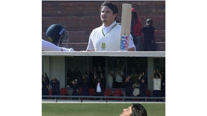 Lhuan celebrating his century. (Photo: @paarlroyals X)