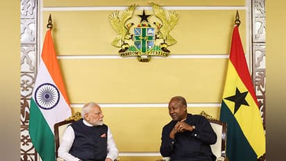 Prime Minister Narendra Modi with Ghanaian President John Mahama (Photo/X@narendramodi)