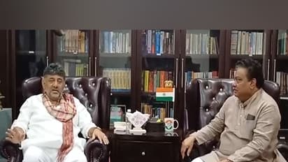 Karnataka Deputy CM DK Shivakumar and Minister MB Patil (Photo/ANI)