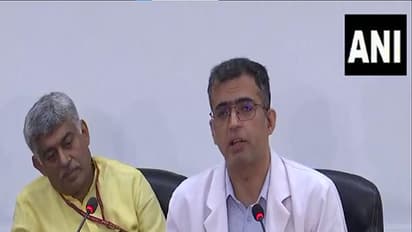 AIIMS Delhi Associate professor Dr Karan Madan while addressing the press briefing (Photo: ANI) 