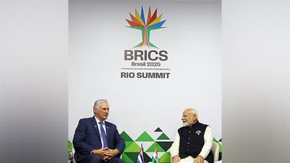 Prime Minister Narendra Modi, Cuba's President Miguel Diaz-Canel Bermudez (Image Credit: X/@NarendraModi)