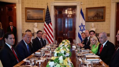President Trump and Israeli PM Netanyahu meet at the White House to discuss Gaza relocation plan amid ongoing ceasefire talks (Source: Reuters) 