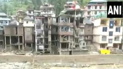 Visuals from Thunag, Himachal Pradesh, Mandi where rain caused  havoc (Photo/ANI)