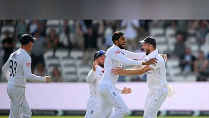 Shoaib Bashir celebrating win (Photo: @ICC/X) 