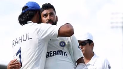 KL Rahul hugging Mohammed Siraj. (Photo: @klrahul Instagram