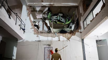 Visual from the crash site (Image/Reuters)