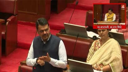 Maharashtra CM Devendra Fadnavis speaking on religious conversions. (Screengrab of video from Maharashtra Council feed on YouTube)