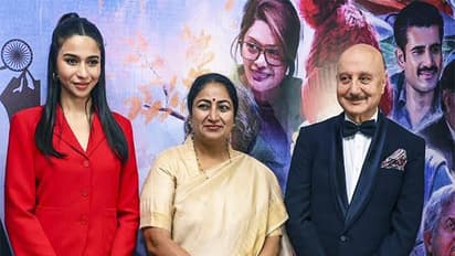CM Rekha Gupta, Anupam Kher and Shubhangi Dutt (Image source: x/@gupta_rekha)