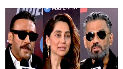Jackie Shroff,  Anusha Dandekar, Suniel Shetty (Image source/ANI)