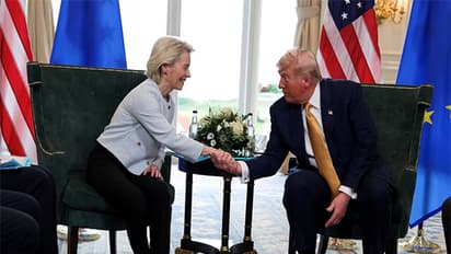 US President Donald Trump with European Commission President Ursula von der Leyen (Photo/Reuters)
