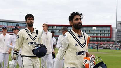 Washington Sundar and Ravindra Jadeja. (Photo: @BCCI X)