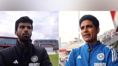 Washington Sundar and Shubman Gill. (Photo: @BCCI X)