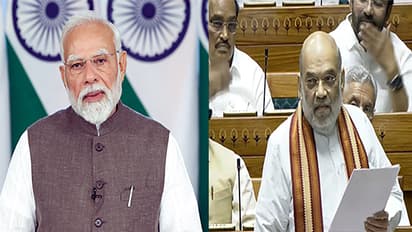 PM Narendra Modi (L) and Union Home Minister Amit Shah (Photo: ANI and Sansad TV )