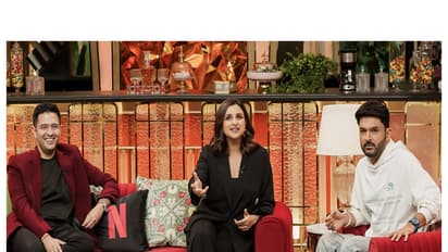 Raghav Chadha, Parineeti Chopra in The Great Indian Kapil Show (Photo/Netflix)