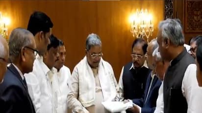 Justice Das Commission submits report on internal reservation to Karnataka CM Siddaramaiah (Photo/ANI)