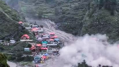 Cloudburst at Dharali in Uttarkashi. (Photo/ANI)
