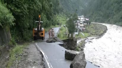 Latest visuals from the route to ground zero of Uttarkashi cloudburst. (Photo/ANI)