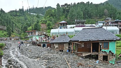A view of an area affected by flash floods and incessant rains in Mandi. (File Photo/ ANI)
