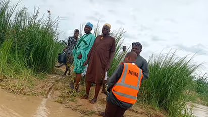 Rescue officials at the site (Image: X@nemanigeria)