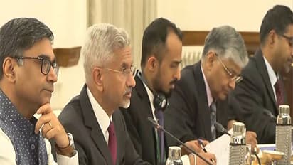 External Affairs Minister S Jaishankar during meeting with Chinese Foreign Minister Wang Yi(Photo/ANI)