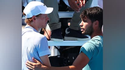 Tennis players Jannik Sinner (L) and Carlos Alcaraz (R). (Photo: Instagram/cincytennis)