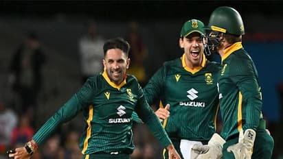 Keshav Maharaj (left). (Photo/ANI) 