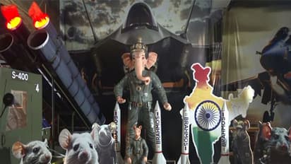 Operation Sindoor-themed Ganesh Idol to be showcased in Hyderabad's Ganesh Chaturthi celebrations. (Photo/ANI)