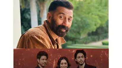 Sunny Deol and Shah Rukh Khan, Gauri Khan and Aryan Khan (Photo: ANI)