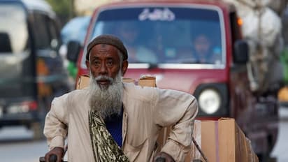 Labourer pulls a trolly loaded with supplies in Karachi (File Image) (Image Credit: Reuters)