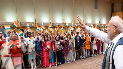 PM Modi interacts with Indian diaspora (Photo/X@narendramodi)