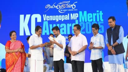 Telangana CM A Revanth Reddy at MP Merit Awards-2025 in Alappuzha. (Photo/ANI)