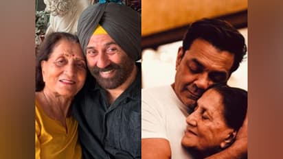 Sunny Deol, Bobby Deol with their mother (Photo/Instagram@iamsunnydeol@iambobbydeol)