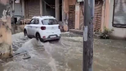 Severe waterlogging in residential areas of Ambala district of Haryana (Photo/ANI)
