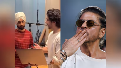 SRK, Diljit and Aryan (Photo/ANI/Instagram@iamsrk)