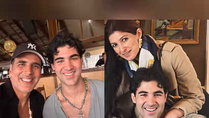 Akshay Kumar, Twinkle Khanna with son Aarav (Photo/Instagram@twinklerkhanna)