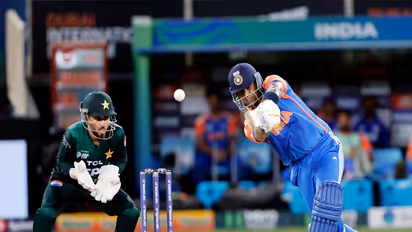 Team India and Pakistan in action. (Photo: ANI)